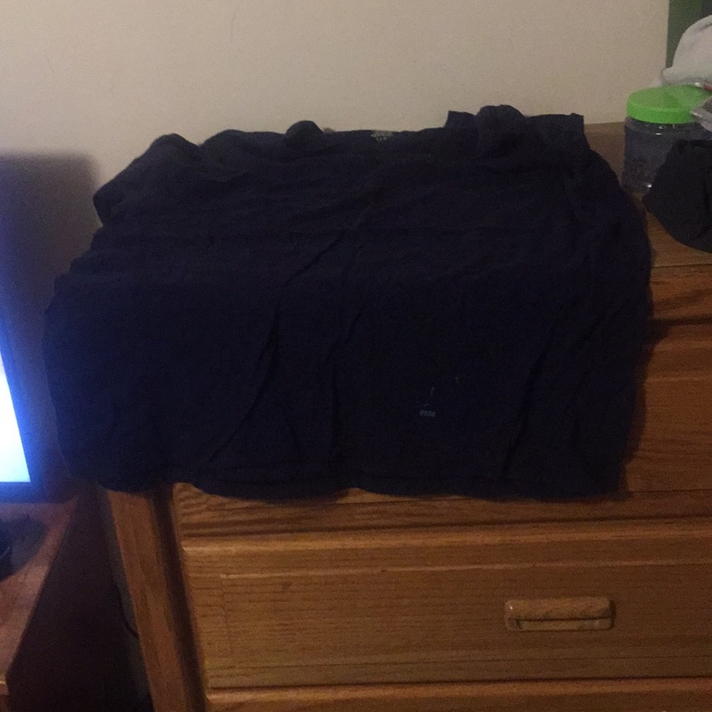 A blue polo shirt