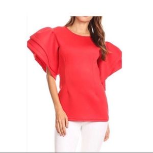 Flare Sleeve Techno Top