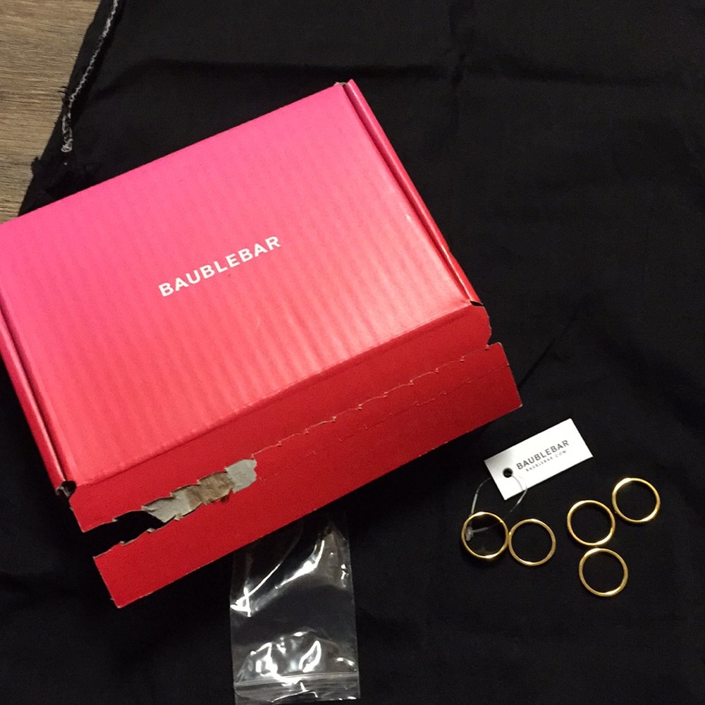 NWT Beautiful Baublebar Stackable Rings