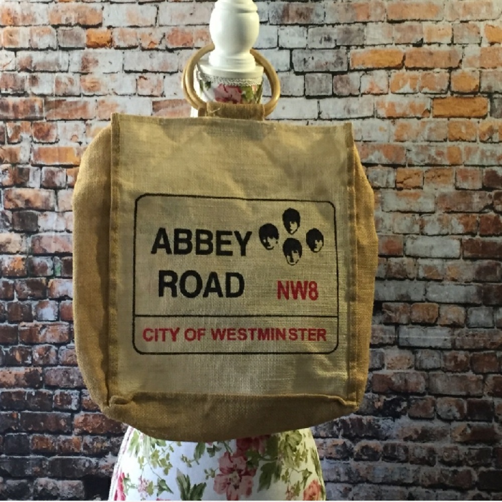 The Beatles Abbey Road Jute Tote Bag