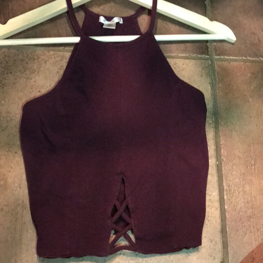 Maroon crop top