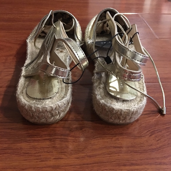 Zara Lace Up Espadrilles In Metallic Lace up espadrilles Espadrilles Espadrille shoes