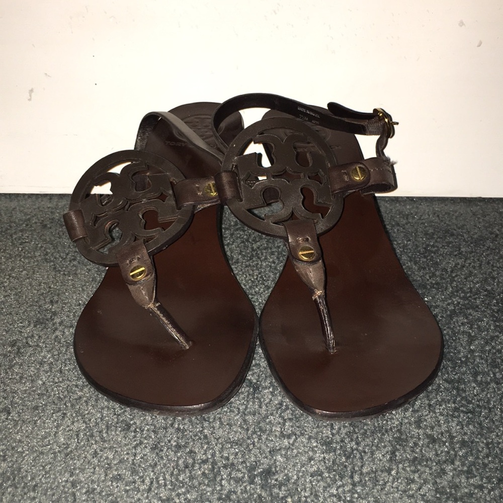 Tory Burch brown leather heels