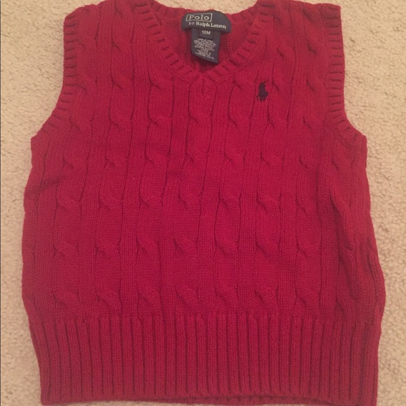 Ralph Lauren holiday red sweater vest - Picture 1 of 3