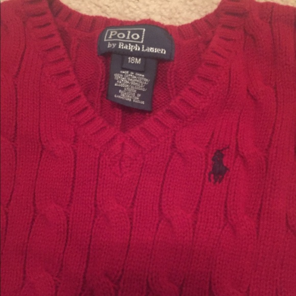 Ralph Lauren holiday red sweater vest - Picture 2 of 3