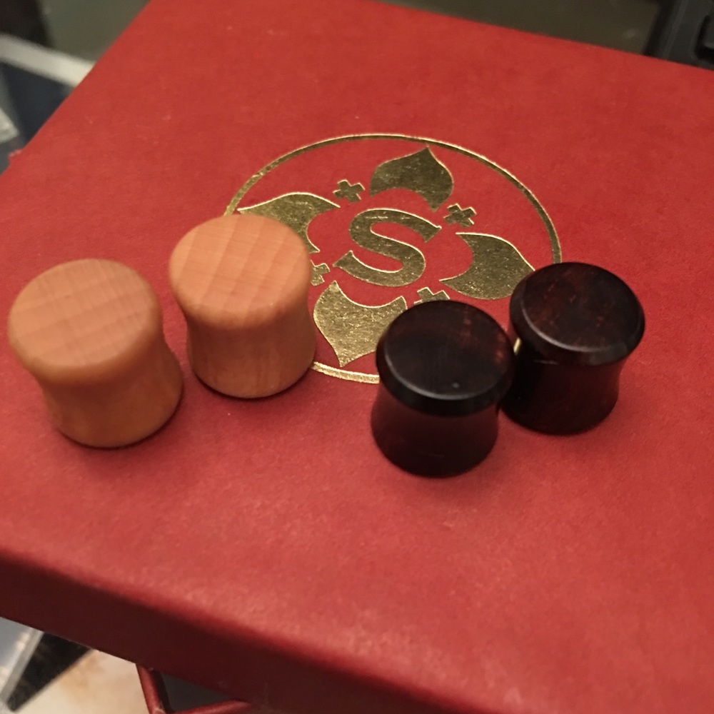 Two Pairs Organic Wood Gauges