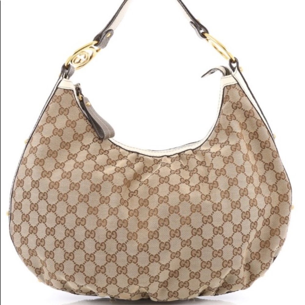 Gucci Interlocking GG Canvas Hobo Bag