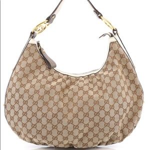 Gucci Interlocking GG Canvas Hobo Bag
