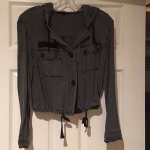 Dark gray short jacket