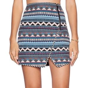 Greylin Multicolored Asymmetrical Skirt