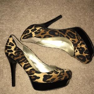 GUESS cheetah print heels!