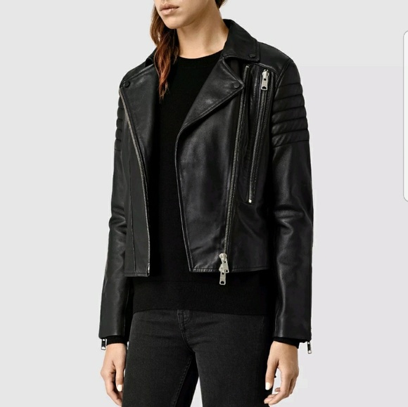 All Saints Jackets & Blazers - All Saints Alder Biker Leather Jacket New size 2