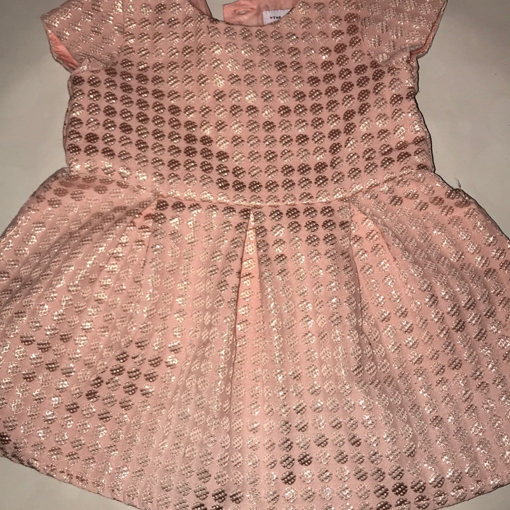 Girls formal dresss 12-18 months pink and gold