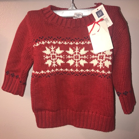 ⭐️NWT NEW Baby Gap 12-18 mo fair isle knit sweater - Picture 4 of 4