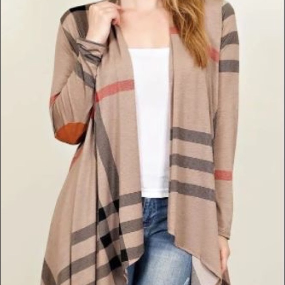Plaid Cardigan - Plus Size