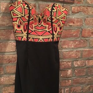 Strapless cocktail dress