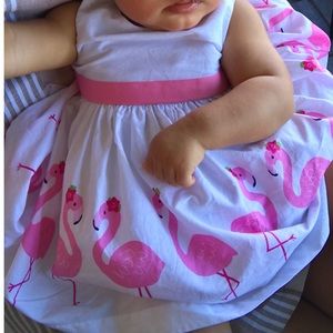 Flamingo white dress