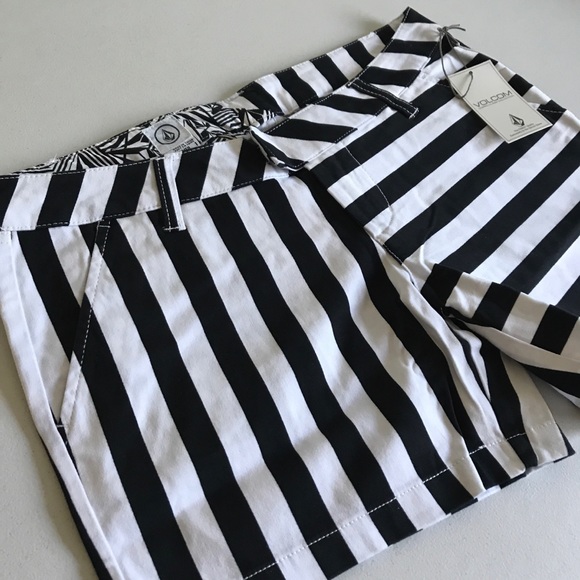 {Volcom} Frochickie Striped Shorts - Picture 2 of 6