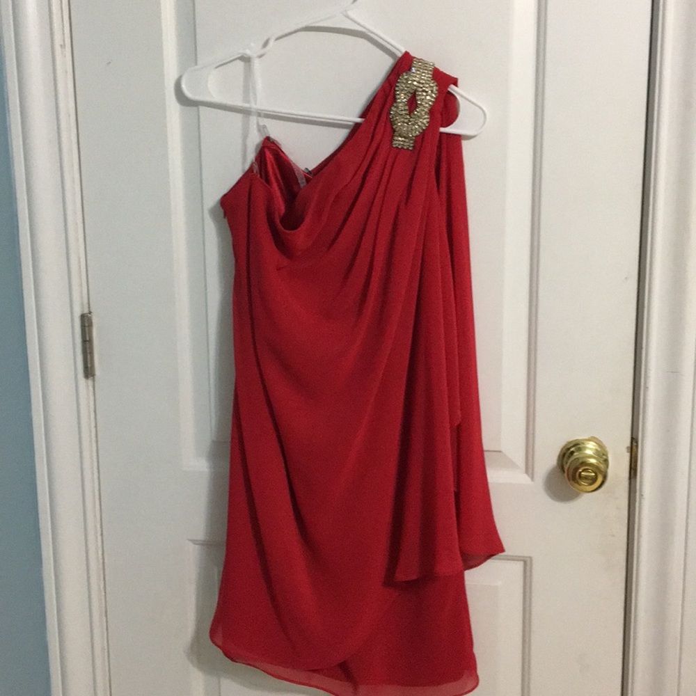 ✨Nordstrom One shoulder red party dress🥂