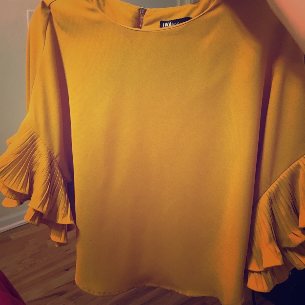 Mustard yellow blouse
