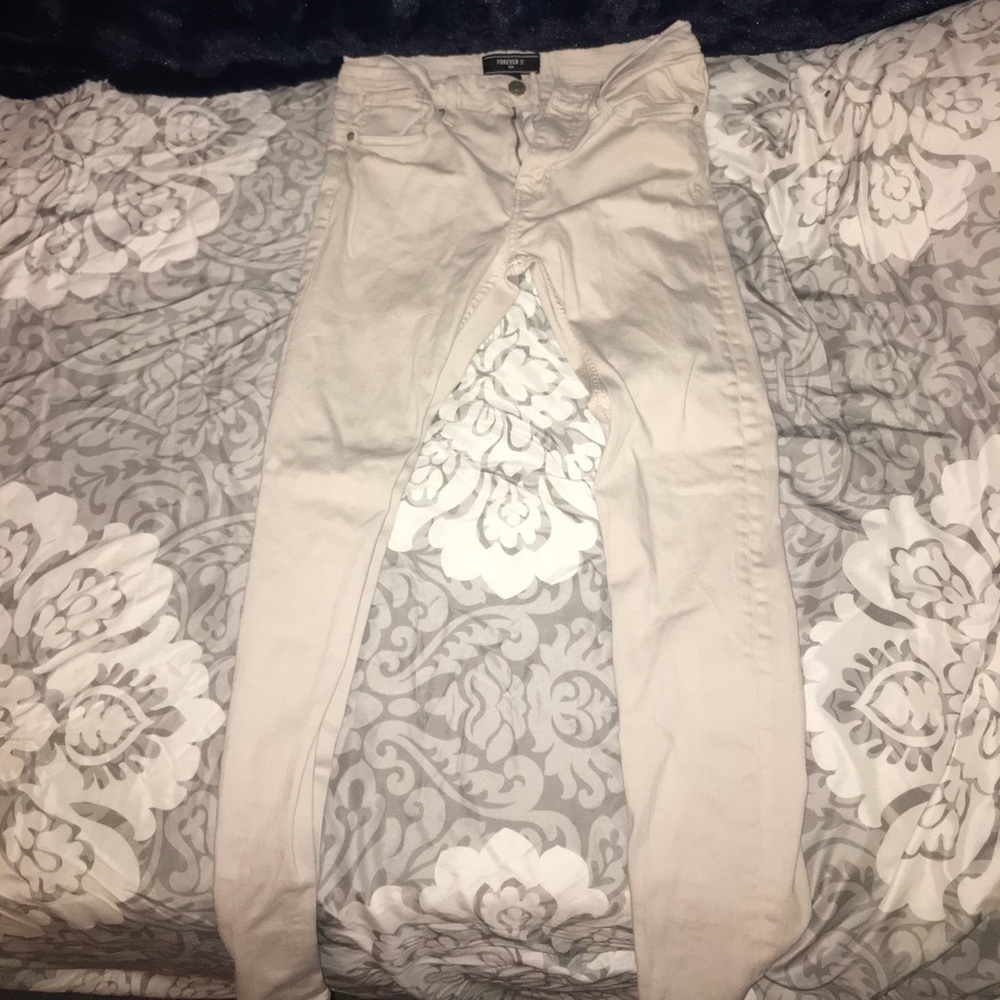 White forever men skinny jeans