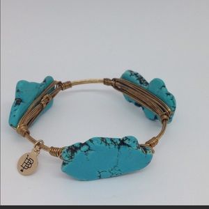 Turquoise and Yellow Bourbon & Bowties bracelets