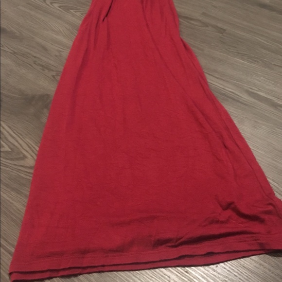 Striped long red maxi dress - Picture 2 of 2