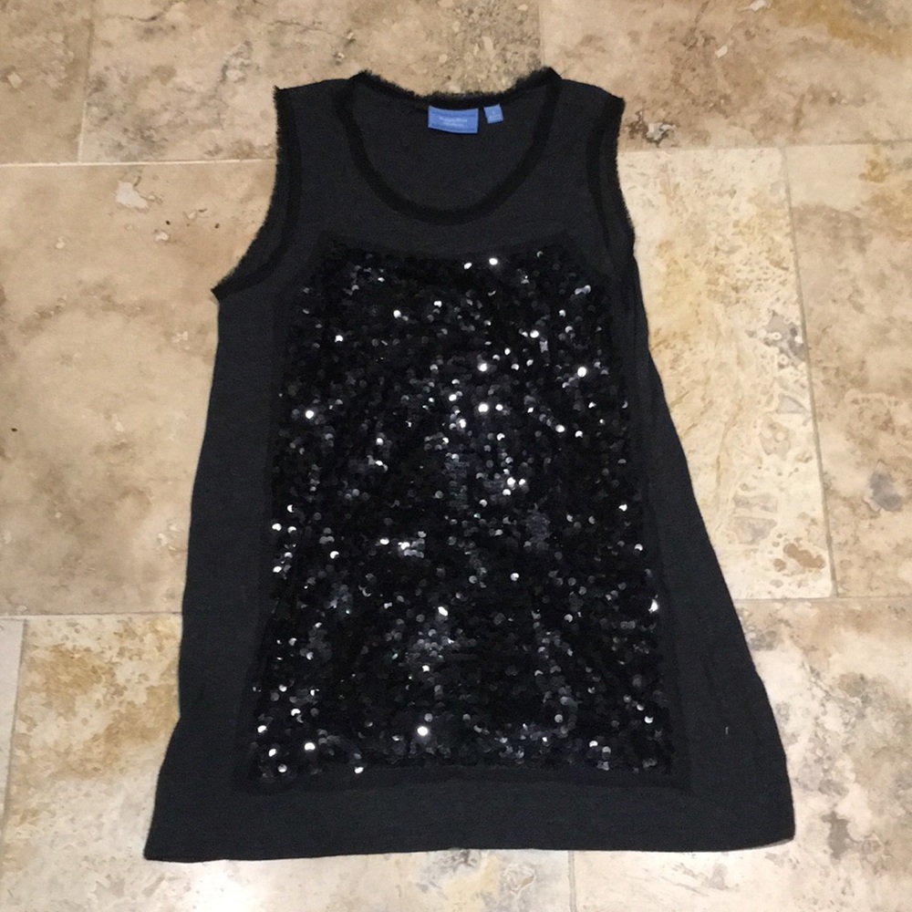 💕 Vera Wang mixed sequin tunic