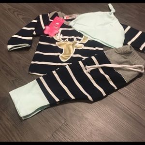 Deer baby outfit set