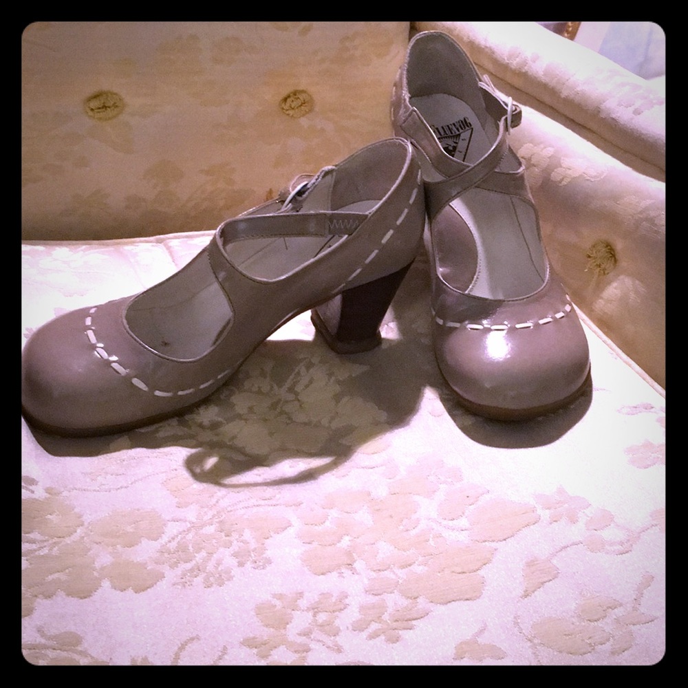 John Fluevog Grey MaryJanes