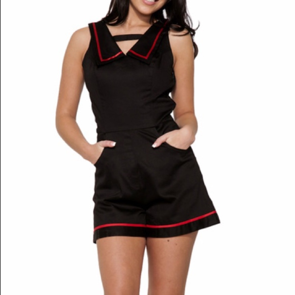 Hearts & Roses Sailor Romper