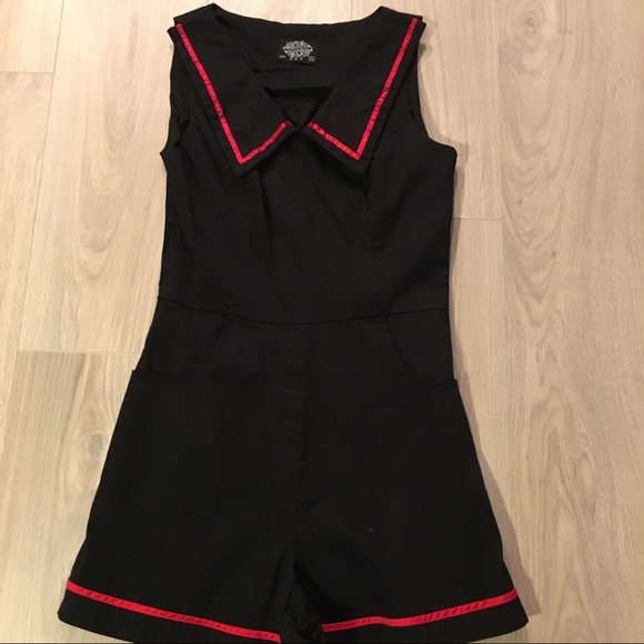 Hearts & Roses Sailor Romper - Picture 2 of 5