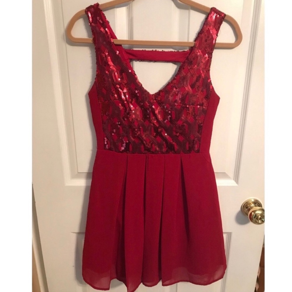 My Michelle Red Sequin Party Dress