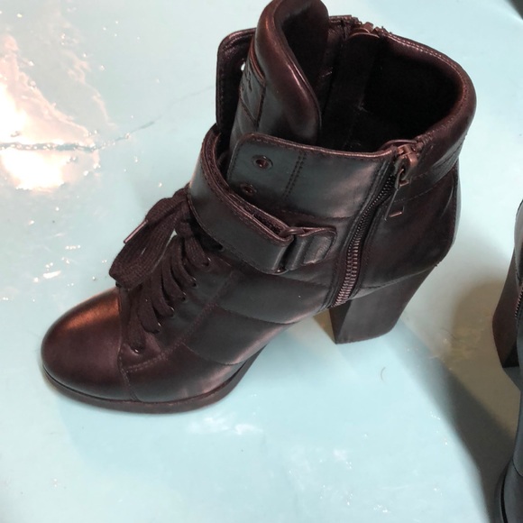 Authentic Prada Linea Rossa Chunky Lace-up Booties - Picture 5 of 7