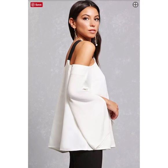 Chiffon off the shoulder blouse - Picture 2 of 2