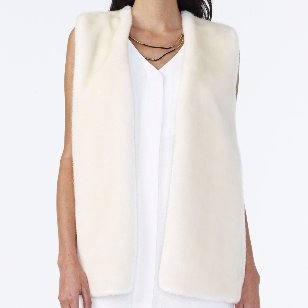 Armani Exchange FAUX-FUR SWEATER VEST BRAND NEW