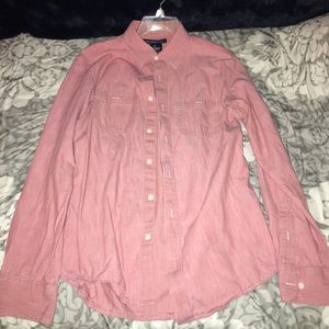 Salmon button down shirt from old Navy slim fit