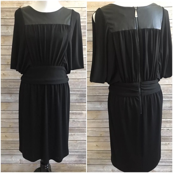 Vince Camuto Dresses & Skirts - Vince Camuto Size 14 Black Faux Leather Dress