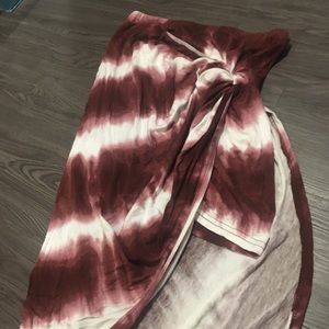 Tie dye asymmetrical skirt