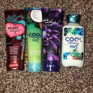Bundle of four bath and body works lotions!