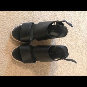 Steven by Steve Madden black wedges - size 7.5