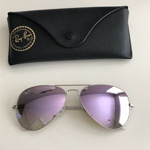 Ray-Ban Aviator lilac gradient flash Sunglasses