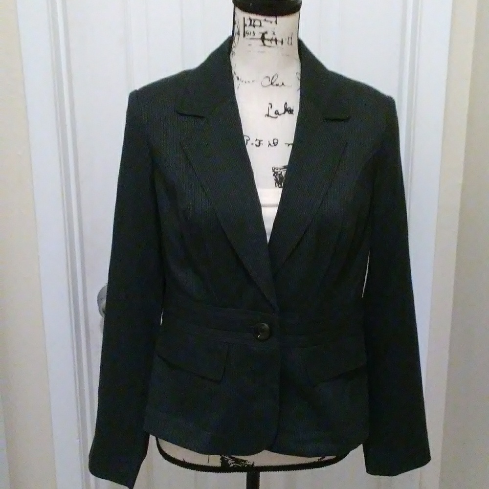 Style & Co. Black pin striped jacket