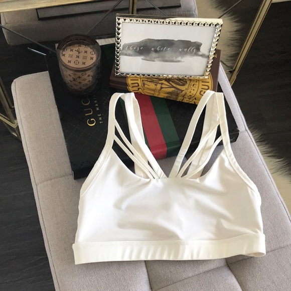 Peony & Me Other - Peony & Me Strappy White Sports Bra