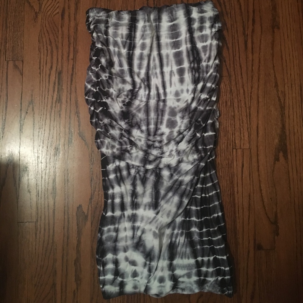 James Perse Ruched Stretch Cotton Tube Skirt