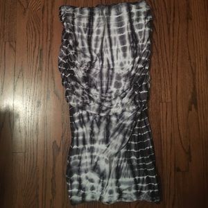 James Perse Ruched Stretch Cotton Tube Skirt