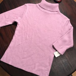 Plum 10/12 girls’ lavender t-neck sweater NEW