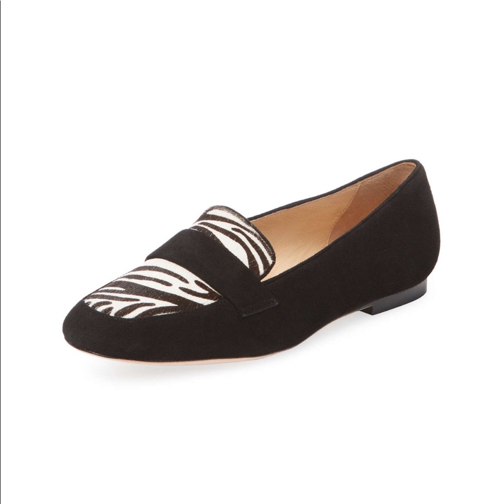 Cole Haan Black Suede Zebra Dakota Loafer