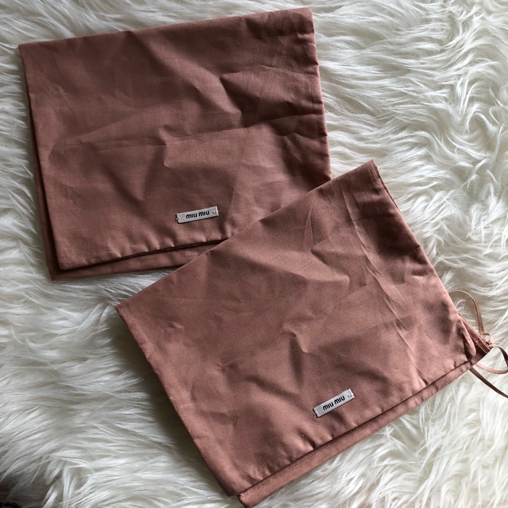 Authentic Miu Miu Women Shoe Dust Bags(2)