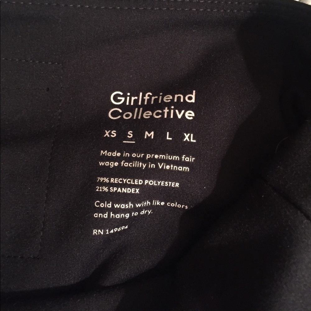 Girlfriend Collective Black Leggings - Small
